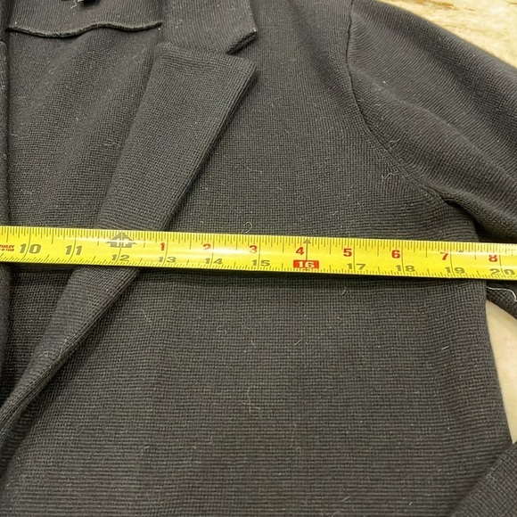 J Crew | One Button Merino Wool Blend Sweater Blazer | Black | Size‎ Small - Picture 8 of 10